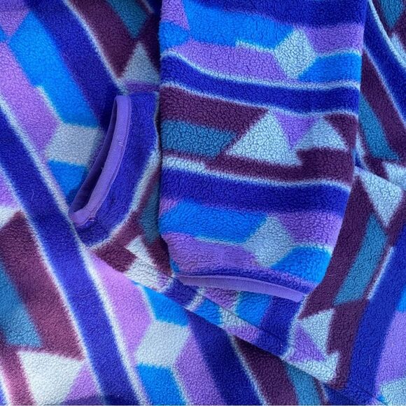 PATAGONIA Aztec arrival T Snap Synchilia Fleece Quarter Button Up Sz. M - Picture 4 of 5